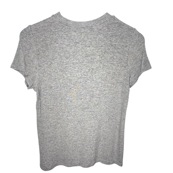 Savage X Fenty Gray Crew Neck Short Sleeve Ribbed Tshirt Size 1X - Picture 2 of 7